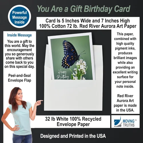 Vista 6 de You Are a Gift Tarjeta de cumpleaños para ella, mejor amiga, sobrina, hermana de hermana, tamaño grande