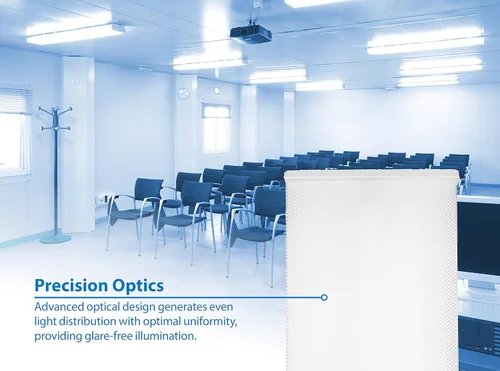 Vista 2 de NICOR Iluminación LED envolvente regulable de 4 pies con lente acrílica prismática en 4000K (ACW-20-4S-UNV-40K)