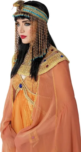 Vista 5 de Forum Novelties Accesorio de disfraz egipcio para mujer Asp Snake Beaded Headpiece