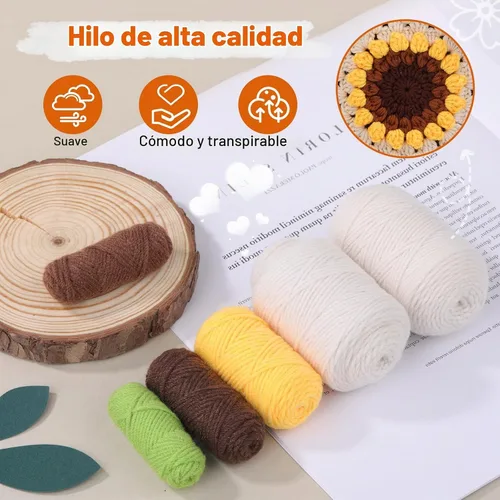 Vista 4 de Fedmut Kit completo de iniciación de ganchillo Phonebag Kit de tejido con Beige