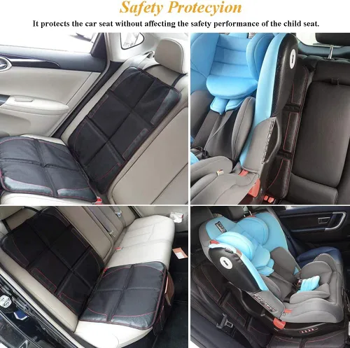 Vista 6 de Protector de asiento de automóvil, 1 funda protectora de cuero plegable impermeable para mascotas, con acolchado más grueso y respaldo
