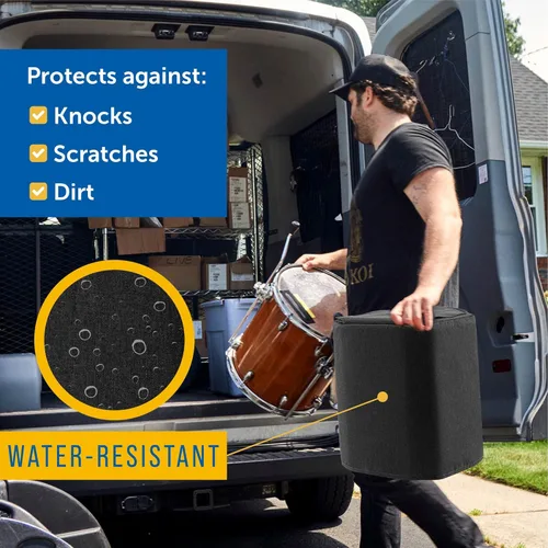 Vista 3 de Maplefield Funda acolchada negra para altavoz compatible con Bose S1 Pro, solapa de mango de transporte para altavoz Bluetooth, protección