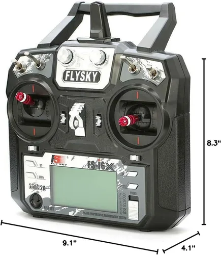 Vista 8 de FLYSKY FS-i6X controlador transmisor RC de 10 canales 2.4 GHz con cable de actualización del receptor FS-iA6B para RC Boat Racing Dron (Modo_2)