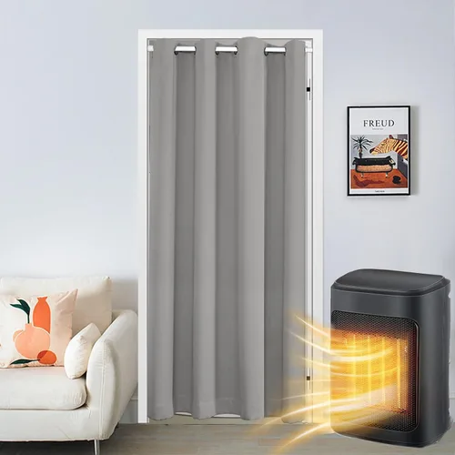 Vista 9 de SK Studio Cortinas opacas para armario, cortinas opacas con aislamiento térmico y ojales, cortinas de puerta para divisor de habitación, pasillo
