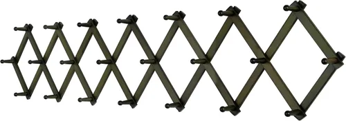 Vista 35 de SKOLOO Perchero de pared para sombreros con 14 ganchos, de madera maciza, moderno, perchero de pared expandible para abrigos, sombreros, bolsos