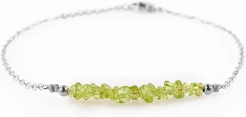 Vista 96 de TGH Pulsera de barra de chips naturales, cristal curativo, pulsera de cuentas crudas chapada en plata, cadena ajustable de 7 + 1 pulgada, regalo