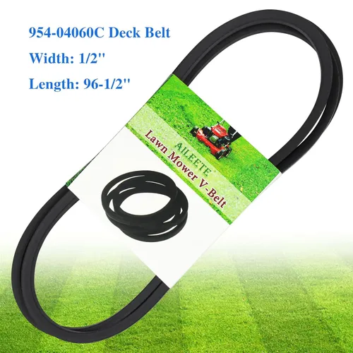 Vista 2 de 954-04060C - Cinturón de cubierta de 1/2" x 96-1/2" para cortacésped Troy Bilt de 42 pulgadas, sustituye a MTD, Troy-Bilt, Craftsman, Cub Cadet