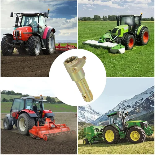 Vista 4 de Extensor de PTO mejorado para tractor 1-3/8" y 6 estrías hembra, 1-3/8" y 6 estrías macho 70HP para adaptador de conexión rápida para Bush Hog