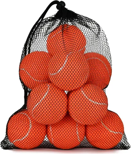 Vista 16 de INSUM Bulk Tennis Balls for Beginner – 12 Pack High Elasticity Practice Tennis Balls with Mesh Bag, Suit for Pet Dog Training, Fetching
