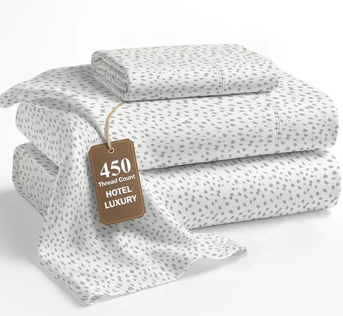 Vista 49 de LANE LINEN - Juego de sábanas tamaño Queen, 450 hilos, 100% algodón, refrescantes, suaves y transpirables, con bolsillo profundo, 4 piezas