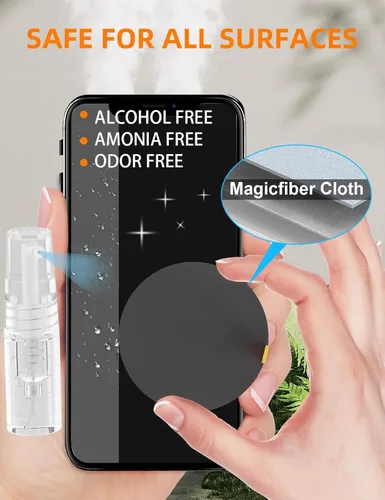 Vista 5 de Tounee Kit limpiador de teclado, kit de limpieza electrónica con cepillo grande retráctil, portátil, kit de herramientas múltiples 20 en 1 para Negro