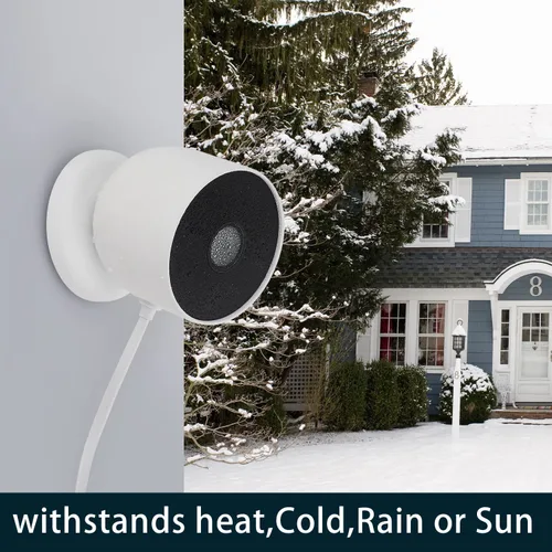 Vista 3 de iTODOS Cable de carga resistente a la intemperie de 10 pies/3m para Google Nest Cam al aire libre o interior, batería - Cable de alimentación