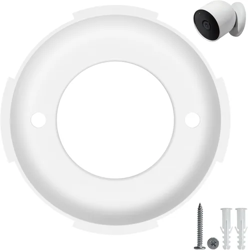 Vista 7 de Paquete de 2 placas de montaje en pared de repuesto para batería Google Nest Cam (exterior o interior), pieza de repuesto para anclajes