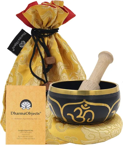 Vista 22 de DharmaObjects Yoga Meditación Buda Cantando Tazón Cojín Mallet Llevar Bolsa Set Regalo