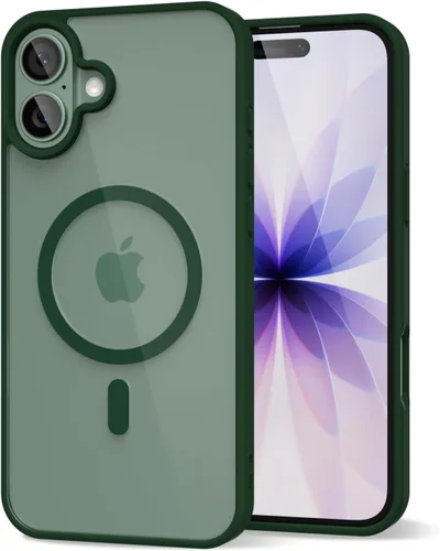 Vista 47 de oakxco Funda magnética transparente compatible con Magsafe, delgada, transparente, no amarillea, híbrida de silicona suave y cubierta protectora