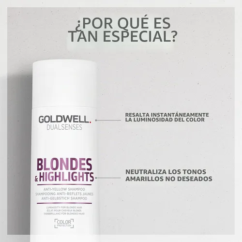 Vista 4 de Goldwell Dualsenses Rubias and Highlights Champú Anti-Amarillo 10.1 fl oz