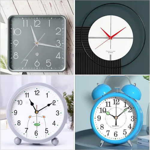 Vista 5 de EMOON Kit de repuesto de mecanismo de reloj de 6 piezas con 9 manecillas de reloj, kit de motor de reloj de barrido silencioso, funciona