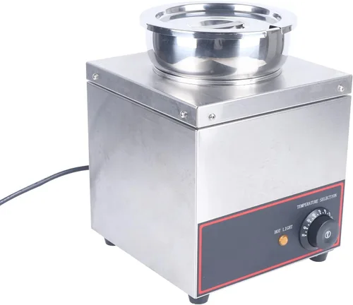 Calentador de alimentos Bain Marie de grado comercial, 1 olla redonda, calentador de alimentos de acero inoxidable, mesa de vapor para catering y