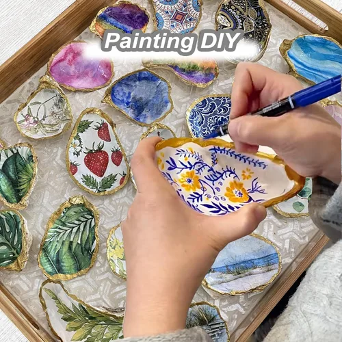 Vista 2 de QEQEKAKA 25 conchas planas de ostras de 3 a 5 pulgadas, medianas a grandes, naturales, en forma de disco, conchas marinas para relleno de jarrón