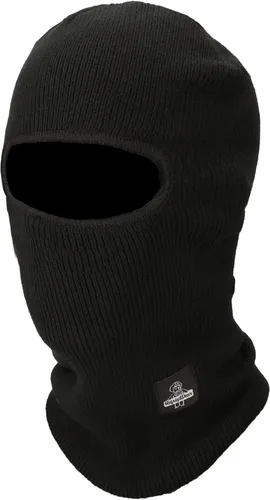 RefrigiWear Pasamontañas Silver Magic con agujero abierto, máscara de esquí (negro, talla única)
