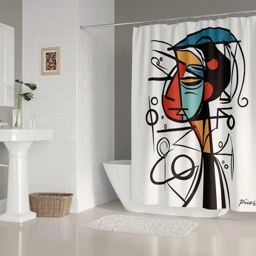 Vista 23 de Cortina de ducha de arte LaCyan (Irises Grande)