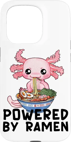 Vista 14 de iPhone 16 Kawaii Axolotl Powered by Ramen Anime Exotic Pet Girls Teens Case