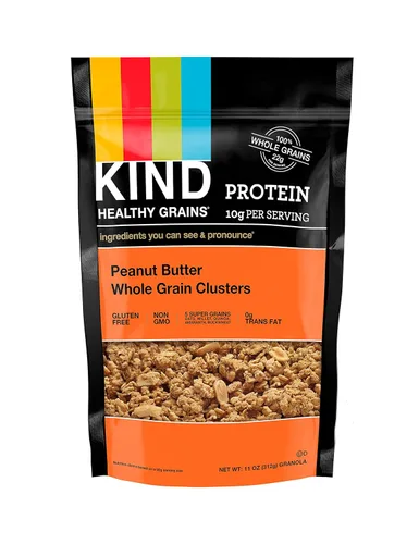 Vista 11 de Kind - Clusters de granos Saludables; crema de cacahuate; granola de granos integrales.