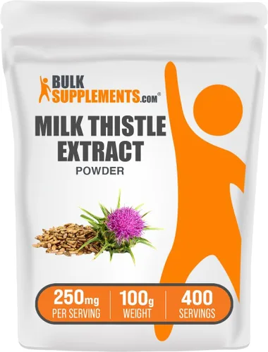 BulkSupplements. com Polvo de extracto de cardo mariano, extracto de hierbas para la salud del hígado, suplemento de cardo mariano - Sin gluten, 250