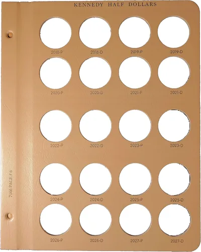 Vista 16 de Dansco US Kennedy Álbum de monedas de medio dólar con prueba 1964 - 2011 #8166