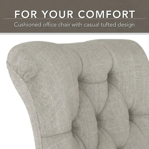 Vista 4 de Bush Furniture Key West - Silla de oficina con respaldo medio en tela marrón