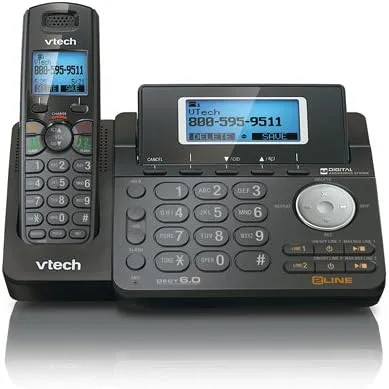 Vtech DS6151 Dect 6.0 - Teléfono inalámbrico expandible de 2 líneas con sistema de contestación digital e identificación de llamadas (teléfono
