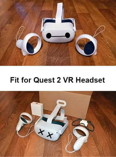 Vista 3 de Pegatinas VR 12 unidades, calcomanías para auriculares, Baymax para Oculus Quest 2, calcomanías adhesivas para auriculares MetaQuest, accesorios
