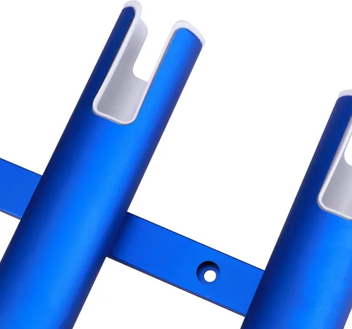 Vista 7 de Soporte de caña de pescar de aluminio montado en la pared para barco, garaje y marina - Sostiene cañas y postes