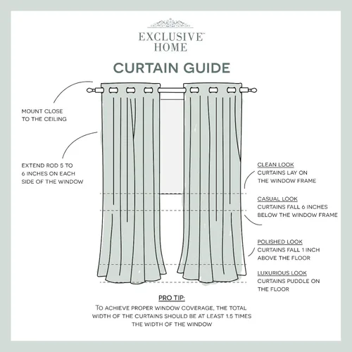 Vista 7 de Exclusive Home Gates panel de cortinas en par para ventana, con arandelas en la parte superior, para oscurecimiento de habitación, tejidas