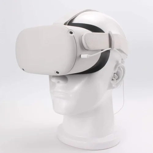 Vista 5 de TNE in-Ear Headphones for MetaOculus Quest 2 HiFi Earphones, Lens Dust Cover Pad, Controller Grip Thumbstick Caps for Quest 2 VR Virtual Reality