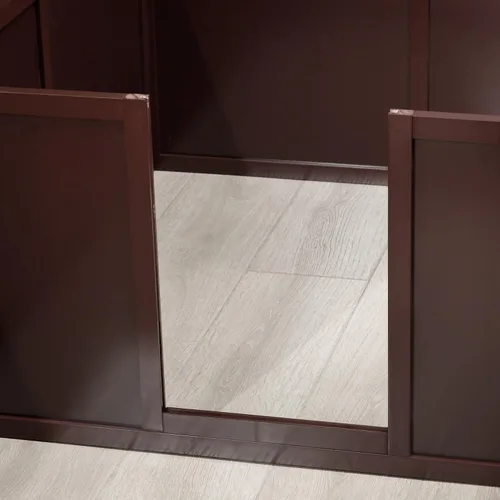 Vista 8 de PawHut Caja de parto para perros construida para la comodidad de la madre, corral de parto para perros con puertas extraíbles, corral para cachorros