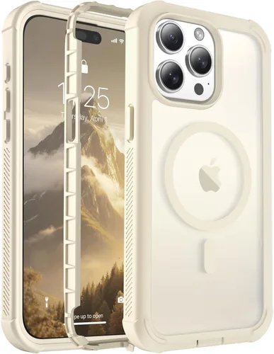 Vista 75 de jaroco - Funda magnética compatible con MagSafe para iPhone 11 de 6.1 pulgadas; protección de grado militar contra caídas, de doble capa, Blanco