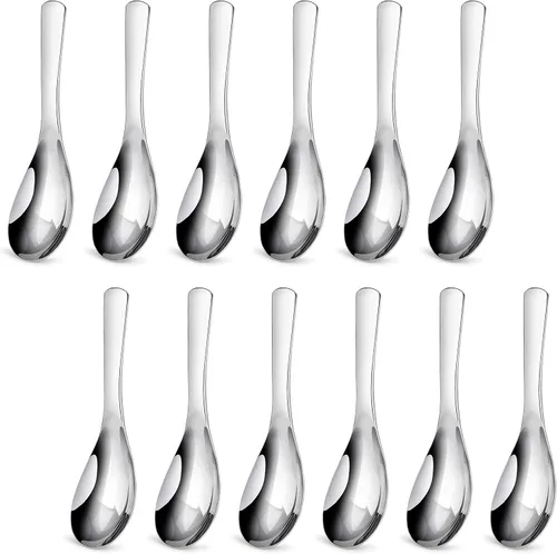 New Star Foodservice 1029062 - Cucharas de sopa de acero inoxidable extra resistentes 18/10, juego de 12