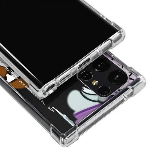 Vista 3 de Skinit Funda transparente compatible con Galaxy S22 Ultra, con licencia oficial de Looney Tunes Splatter Paint Tasmanian Devil Design
