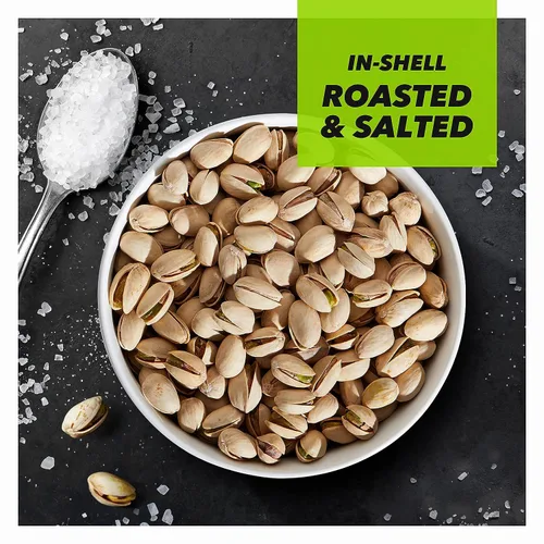 Vista 2 de Wonderful Pistachios In Shell, nueces tostadas y saladas, bolsa resellable de 48 onzas, aperitivo saludable, aperitivo de proteínas, grapas