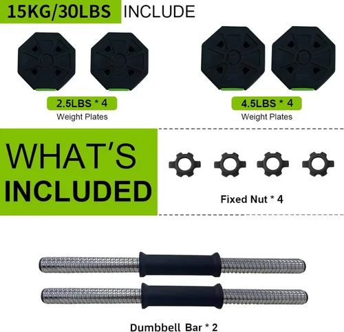 Vista 2 de Juego de mancuernas ajustables, pesas ajustables de 30/44/66/88 libras, juego de peso libre para gimnasio en casa
