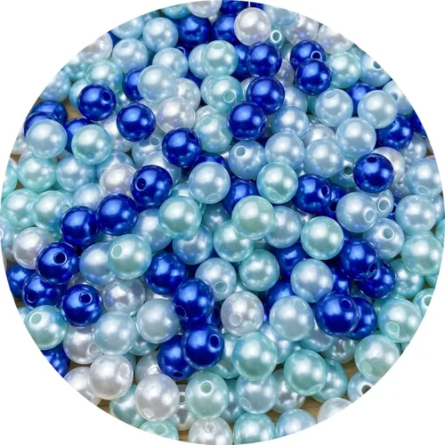 Vista 24 de Perlas de imitación, 4000 unidades de cuentas para manualidades, perlas sueltas de 3 mm, cuentas redondas para collares, pulseras, llaveros