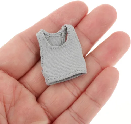 Vista 5 de B Baosity 3 piezas de pantalones y chaleco con capucha 1/12, ropa de muñeca hecha a mano para modelo de muñeca de 6 pulgadas, accesorios de figuras