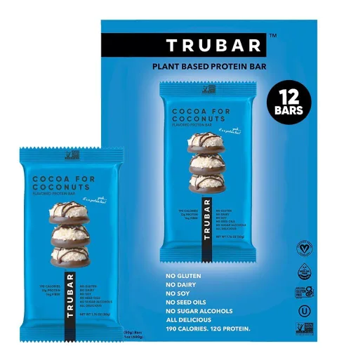 Vista 25 de TRUBAR Barra de proteínas veganas, masa de galleta Oh Oh, sin gluten, proteína a base de plantas, sin lácteos, sin OMG, sin soja, sin alcoholes