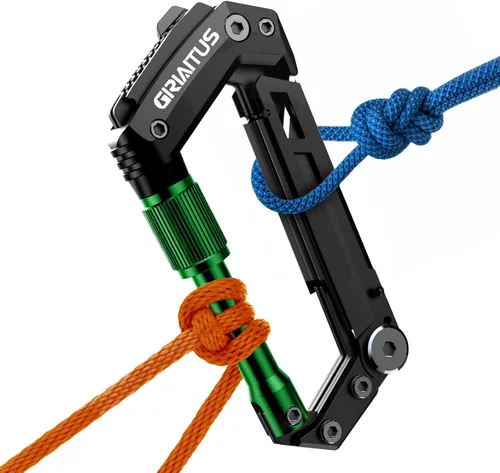 Vista 13 de Llavero multiherramienta con mosquetón EDC de color rosa oscuro, cuchillo multiusos de bolsillo, regalos para mamá, mujeres, esposa, llaveros EDC