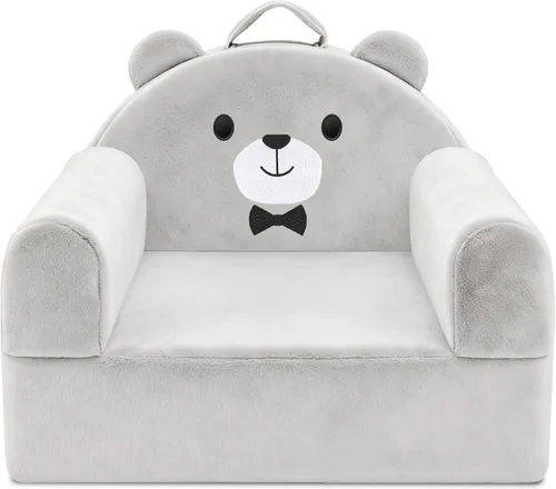 Vista 24 de Crown - Sofá cama para niños con funda extraíble lavable y respaldo de Magic-Tape - Silla plegable para niños pequeños, cómodos muebles