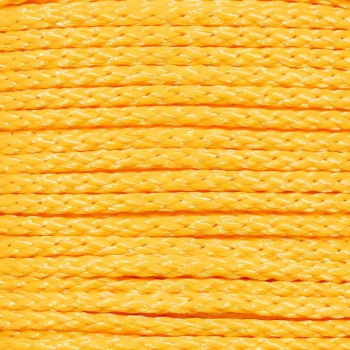 Vista 5 de Cuerda de polipropileno trenza hueca en color amarillo – uso múltiple – (1/2 pulgada x 10 pies)