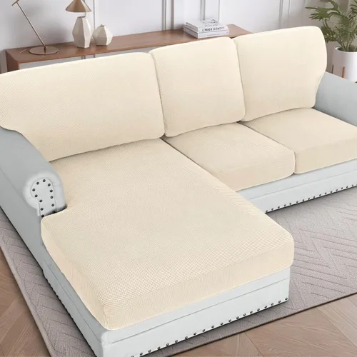 Vista 16 de H.VERSAILTEX Fundas para sofá seccional, 1 pieza, funda para diván en forma de L, funda de cojín separada para sofá seccional izquierdo y derecho