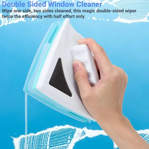 Vista 3 de Limpiador magnético de ventanas, cepillo de limpieza de ventanas de doble cara, limpiacristales, herramienta magnética de limpieza de ventanas