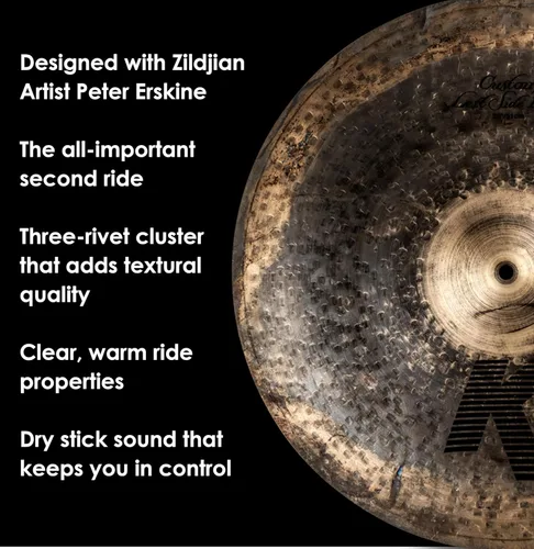 Vista 5 de Avedis Zildjian Company K - Platillo de paseo lateral izquierdo personalizado, 20 pulgadas